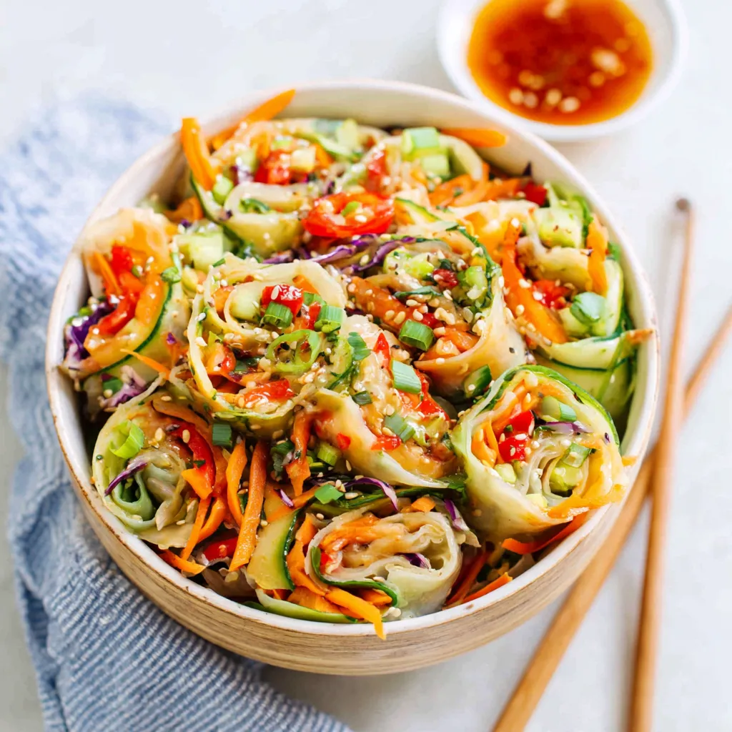 Deconstructed Spring Roll Salad: Fresh Veggies & No Wrapping